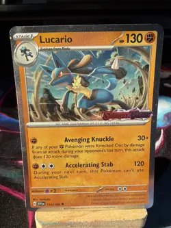 Pokemon - 114/198 - Lucario (Scarlet & Violet Stamped) - Holofoil - Image 1