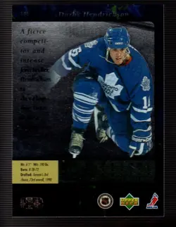 1995-96 Upper Deck SP #145 Darby Hendrickson TORONTO MAPLE LEAFS - Image 2