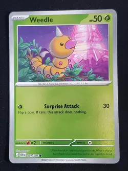 Pokemon TCG Weedle Chaos Rising Reverse Holo CRI EN 001/086 - NM-EX - Image 1