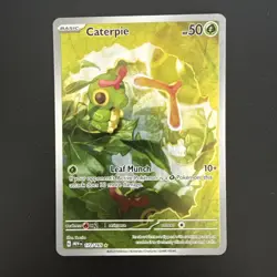 Pokemon TCG Caterpie Scarlet & Violet-151 172/165 Holo Illustration Rare - Image 1