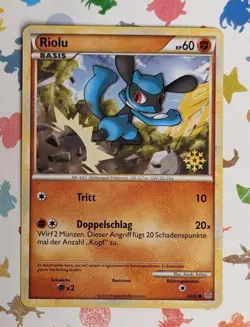 Pokemon TCG Riolu 60/95 *German Snowflake Stamp* 2010 Holiday Calendar - Image 1