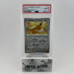 Pokemon Eevee 135/167 TWM Reverse Holo 2024 #135 - PSA 10 - Image 1
