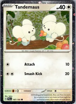 Tandemaus (Cosmos Foil) 167/193 Holo MCAP Pokemon Holo LP - Image 1