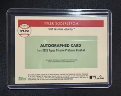2025 Topps Chrome Platinum Tyler Soderstrom red refractor Auto 2/5 CPA-TSO - Image 2