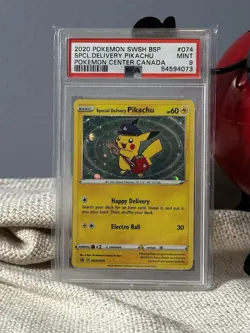Special Delivery Pikachu Holo SWSH074 Promo 2020 Pokemon Center Canada - PSA 9 - Image 1