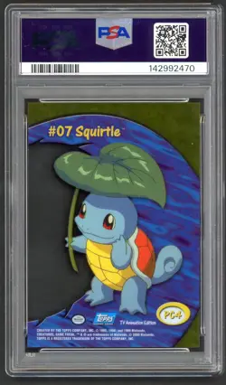 Pokemon Cards - PSA 9 Squirtle 07 PC4 - Topps TV Clear Cards - MINT - PSA9 - Image 2