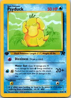 Psyduck 65/82 Common Team Rocket Pokemon 1st Edition Near Mint - Image 1