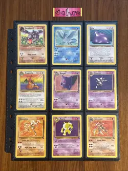 NM/LP Complete Non Holo Fossil Set 47 Pokemon Cards - Image 1
