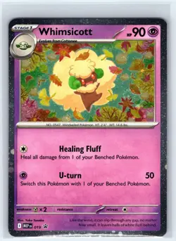 Whimsicott (Cosmos Holo) 019 Holo Promo ME: Mega Evolution Promo Pokemon NM - Image 1