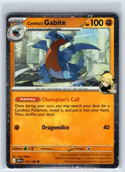 Cynthia's Gabite (Cosmos Holo) 103/182 Holo Pokemon Holo NM - Image 1