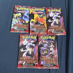 Pokemon TCG Destined Rivals 5 Booster Packs English - Image 1