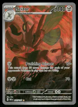 Pokemon Cards Scizor 205/197 Holo Obsidian Flames Illustration Rare NM - Image 1