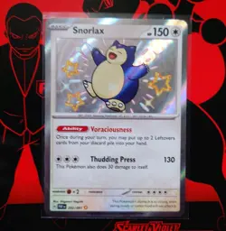Pokemon Snorlax 202/091 SV Paldean Fates Shiny Rare Card Baby Shiny NM Condition - Image 1