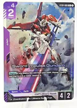 Gundam card Game sword Impulse Gundam ST09 Destiny Ignition C+ parallel - Image 1