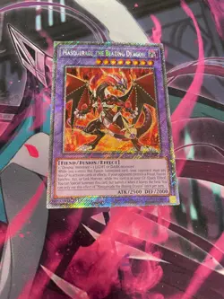 YUGIOH - MASQUERADE THE BLAZING DRAGON - PLATINUM SECRET RARE - 1ST ED - RA02 - Image 1