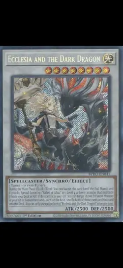 Ecclesia and The Dark Dragon 1st Edition Secret Rare Yu-Gi-Oh - Image 1