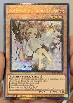 Yugioh Ash Blossom Joyous Spring RA04 Prismatic Ultimate Rare (PUR) NM w/Track - Image 2