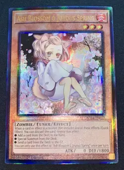 Yugioh Ash Blossom Joyous Spring RA04 Prismatic Ultimate Rare (PUR) NM w/Track - Image 3