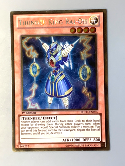 yugioh Thunder King Rai-Oh - PGLD-EN075 gold 1st Edition near mint - Image 2