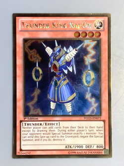 yugioh Thunder King Rai-Oh - PGLD-EN075 gold 1st Edition near mint - Image 3