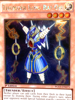 yugioh Thunder King Rai-Oh - PGLD-EN075 gold 1st Edition near mint - Image 4