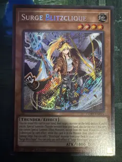 Surge Blitzclique CORI-EN011 Secret Rare Chaos Origins 1st Edition Yugioh NM - Image 1