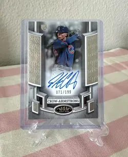 2024 Topps Tier One Breakout Autographs Pete Crow-Armstrong Cubs Auto RC /199 - Image 1