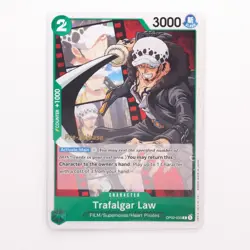 One Piece TCG Trafalgar Law OP02-035 Paramount War Pre-Release - English - Image 1