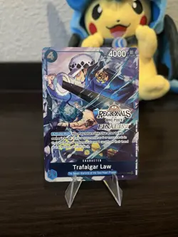 Bandai One Piece CCG Trafalgar Law OP07-047 Reg Finalist Promo Holo - Image 1