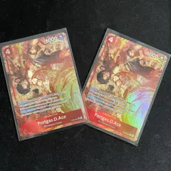 One Piece Portgas.D.Ace Parallel ST30-007 Starter Deck EX: Luffy & Ace NM/M (2x) - Image 1