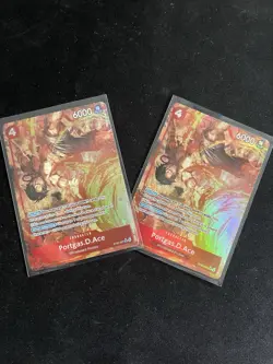One Piece Portgas.D.Ace Parallel ST30-007 Starter Deck EX: Luffy & Ace NM/M (2x) - Image 2