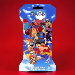 One Piece HOLOGRAPHIC TRADING STICKERS English Sleeved Booster Sealed 5-Pack - Image 1