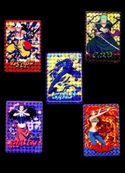 One Piece HOLOGRAPHIC TRADING STICKERS English Sleeved Booster Sealed 5-Pack - Image 5