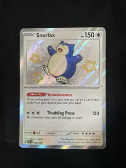 Pokemon Snorlax 202/091 SV Paldean Fates Shiny Rare Card Baby Shiny NM Condition - Image 1