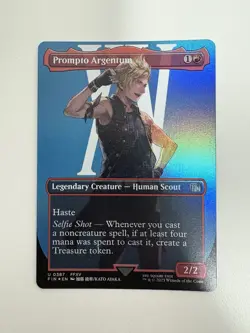 Prompto Argentum Foil Showcase MTG Magic the Gathering Card NM Near Mint FIN - Image 1