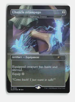 Chancla relampago - Lightning Greaves Rainbow Foil 2062 Secret Lair Drop MTG NM - Image 1