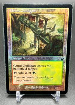 MTG Gruul Guildgate 403 Ravnica Remastered Common Retro Frame Foil Land Gate - Image 1