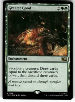 Greater Good R 174 NM Commander: Marvel Super Heroes MTG M-06 - Image 1
