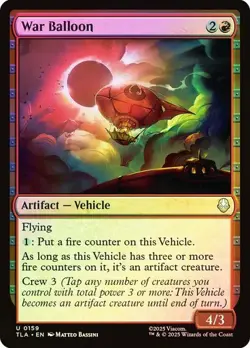 NM Foil War Balloon, MTG, Avatar: The Last Airbender, Magic the Gathering, 159 - Image 1