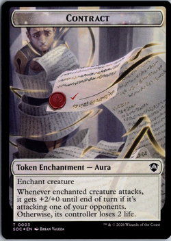 Contract // Pegasus Double-Sided Token T Commander: Secrets of Strixhaven 3 // 1 - Image 1