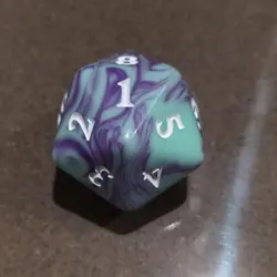 Magic The Gathering Duskmourn D20 spindown dice purple green MTG - Image 2