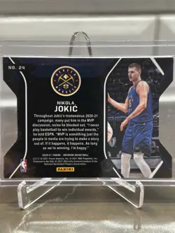 2020-21 Panini Obsidian Nikola Jokic #24 Pitch Black Red Flood Die Cut - Image 2