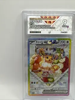 Pokemon TCG Prismatic Evolutions SPC Eevee ex 174 Promo Ace grade 9 - Image 1