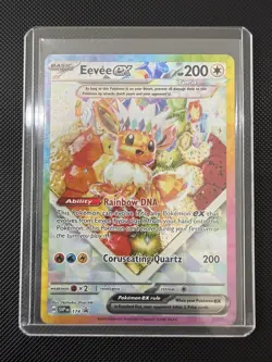 Pokemon TCG Prismatic Evolutions Eevee EX 174 Promo Card NM Condition - Image 1