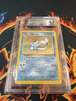 1999 VAPOREON HOLO JUNGLE 12/64 BGS 8.5 - Image 2