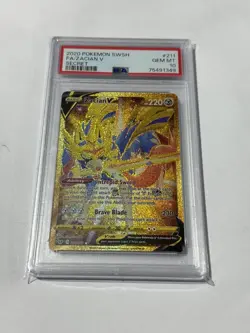 ✅ Pokemon Card Zacian V 211/202 Secret Rare Sword Shield Graded PSA 10 GEM MINT - Image 1