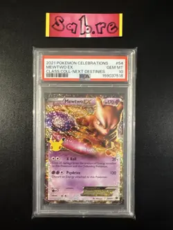 PSA 10 Mewtwo EX Half Art SWSH Celebrations 54/99 Pokemon Card - Image 1