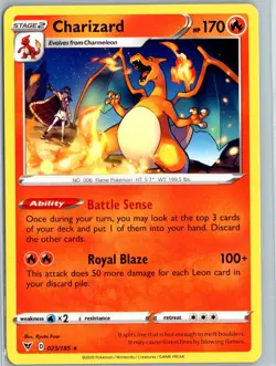 Charizard Rare SWSH04: Vivid Voltage 025/185 NM - Image 1