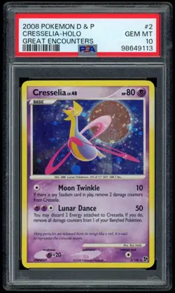 Cresselia 2/106 Great Encounters HOLO - LOW POP - PSA 10 - Pokemon Card - Image 1