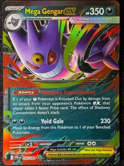 Mega Gengar ex 056/094 Double Rare Phantasmal Flames Pokemon NM - Image 2